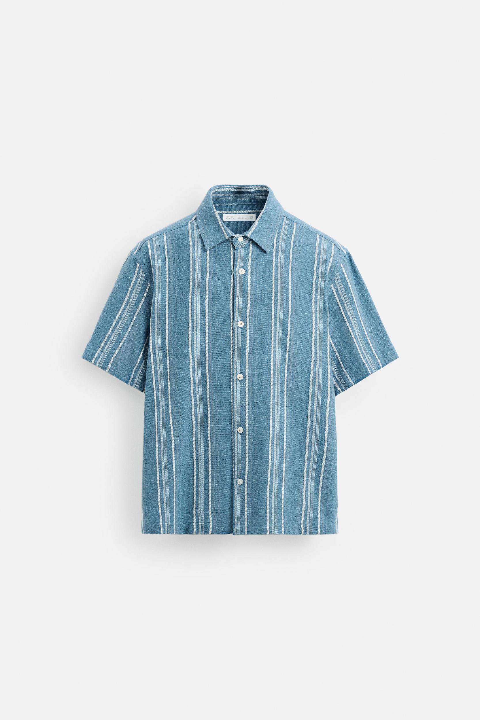 TEXTURED STRIPED SHIRT Product Image