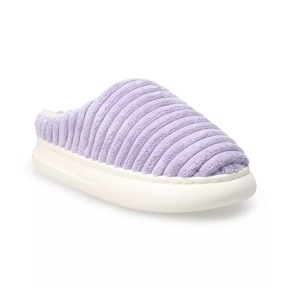 Women's Faux Fur Slippers, Size: XL, Purple Product Image