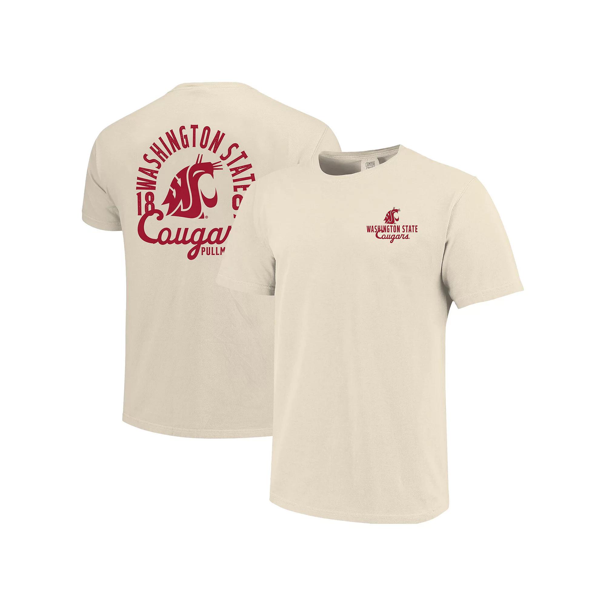 Men's Cream Washington State Cougars Comfort Colors Mascot Overlay T-Shirt, Size: 2XL, Wsc Beige Product Image