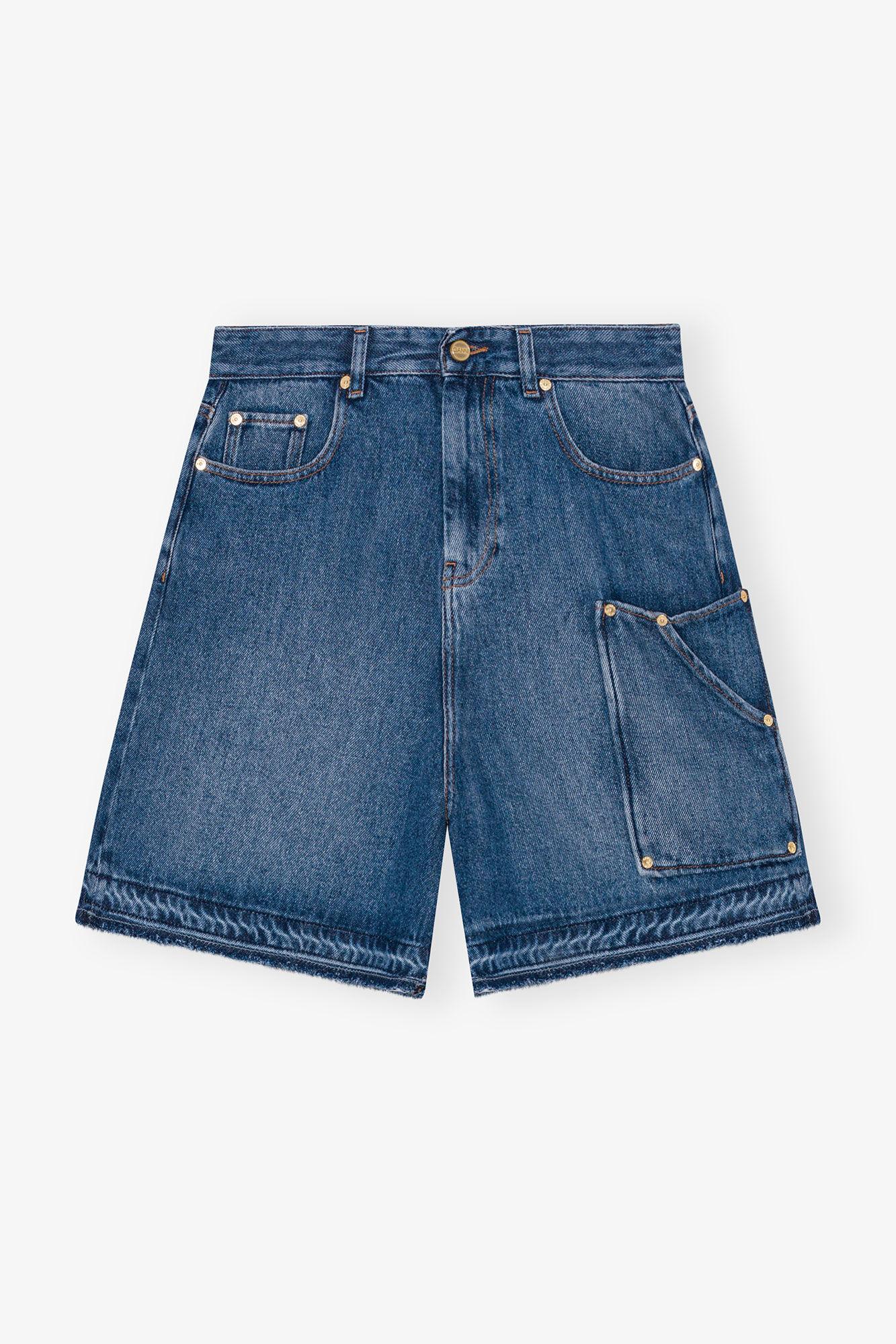 Blue Denim Shorts Product Image