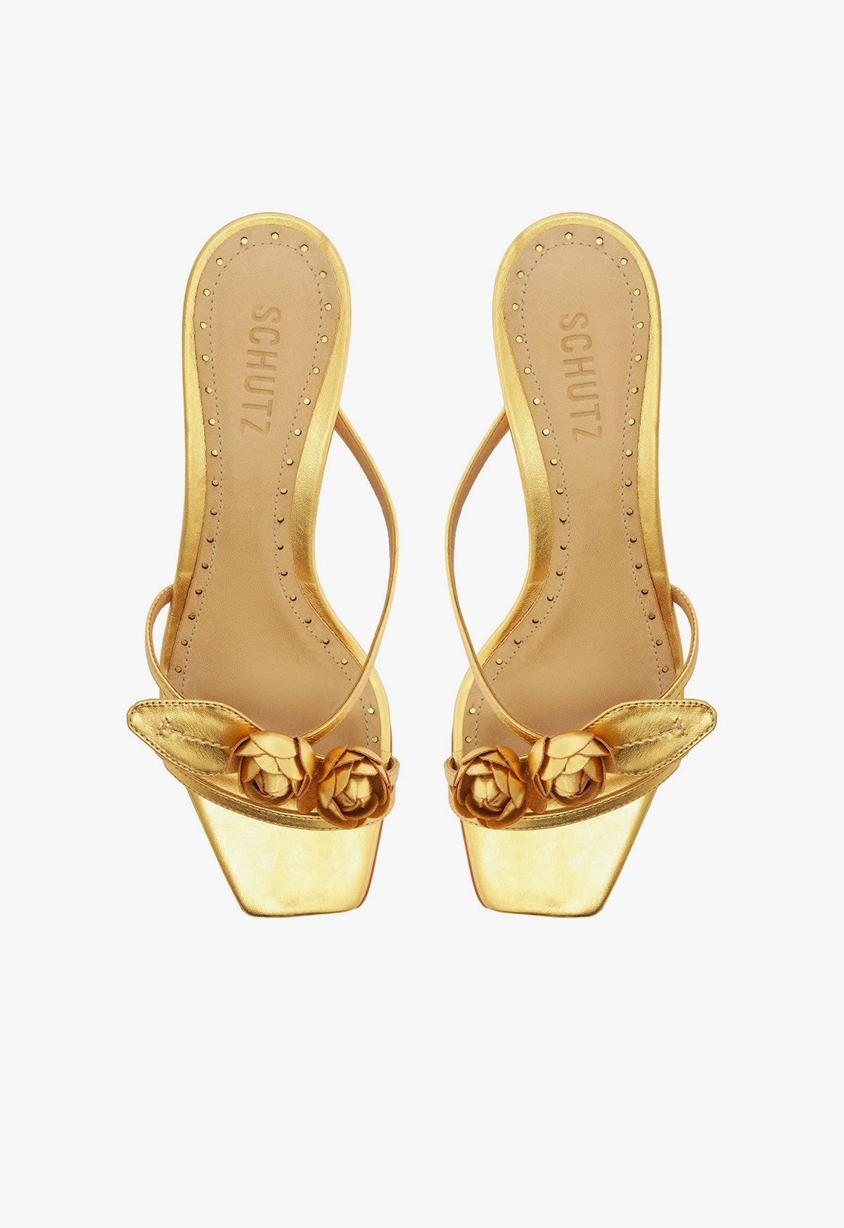 Alma Metallic Leather Sandal Female Product Image