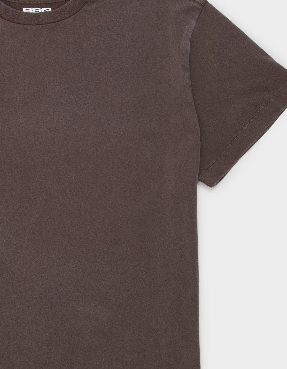 RSQ Mens Washed Shrunken Tee - DARK BROWN Product Image