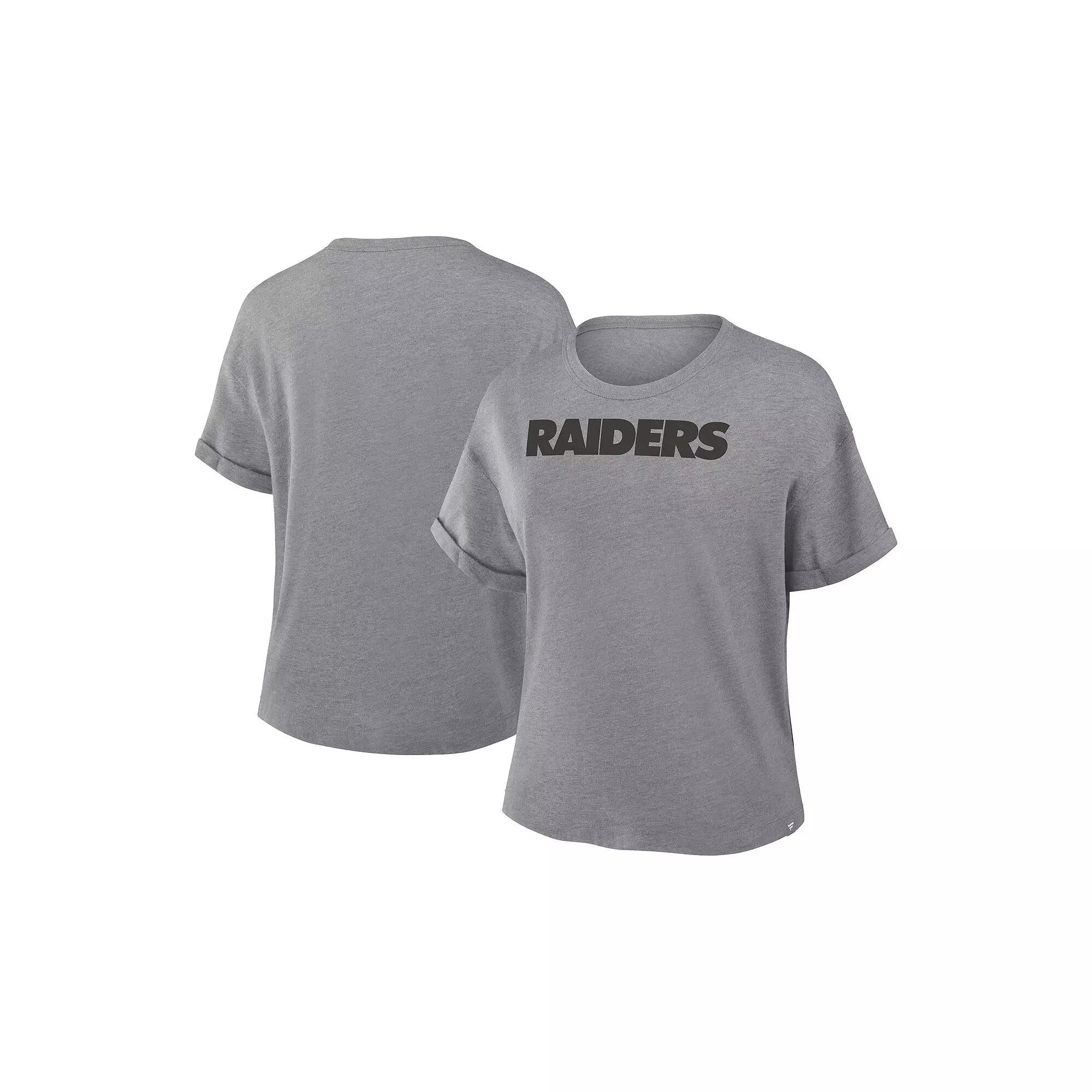 Women's Fanatics Heather Gray Las Vegas Raiders Tri-Blend T-Shirt,  Product Image