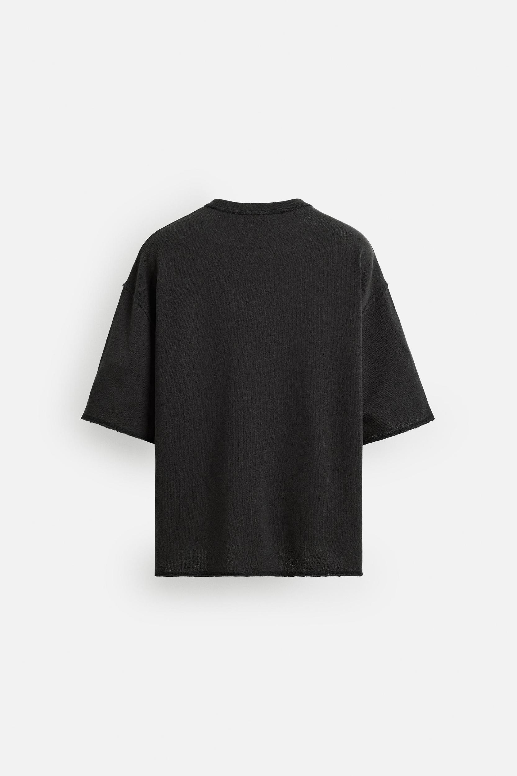 WASHED PRINT KNIT T-SHIRT Product Image