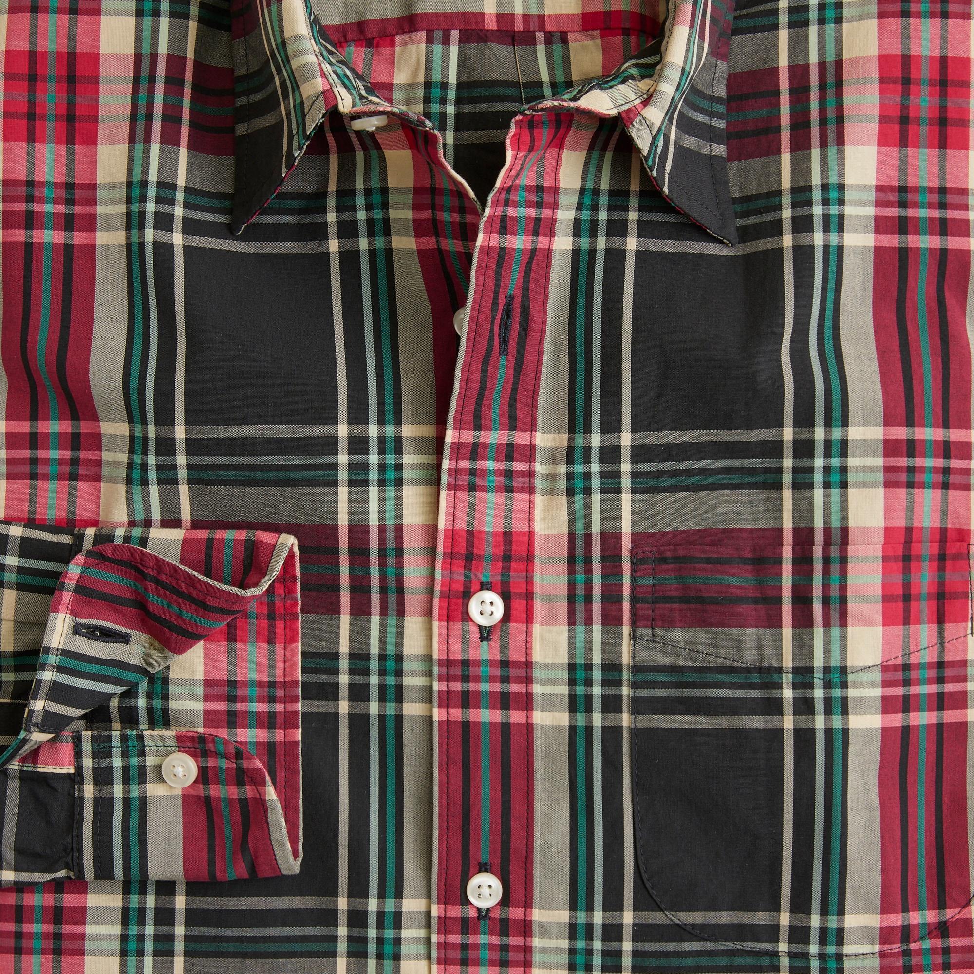 Secret Wash cotton poplin shirt with point collar Product Image