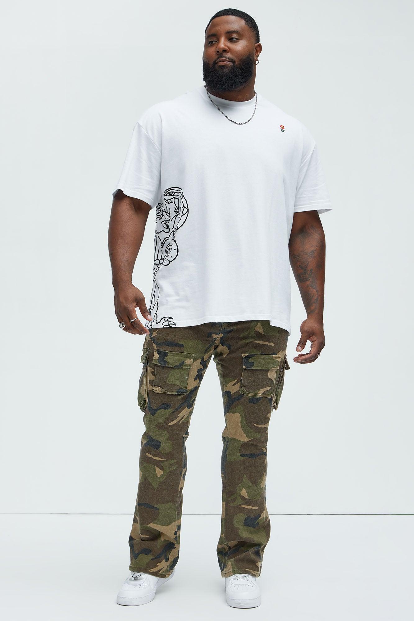 Trapper Cargo Stacked Slim Flared Pants - Khaki/combo Product Image
