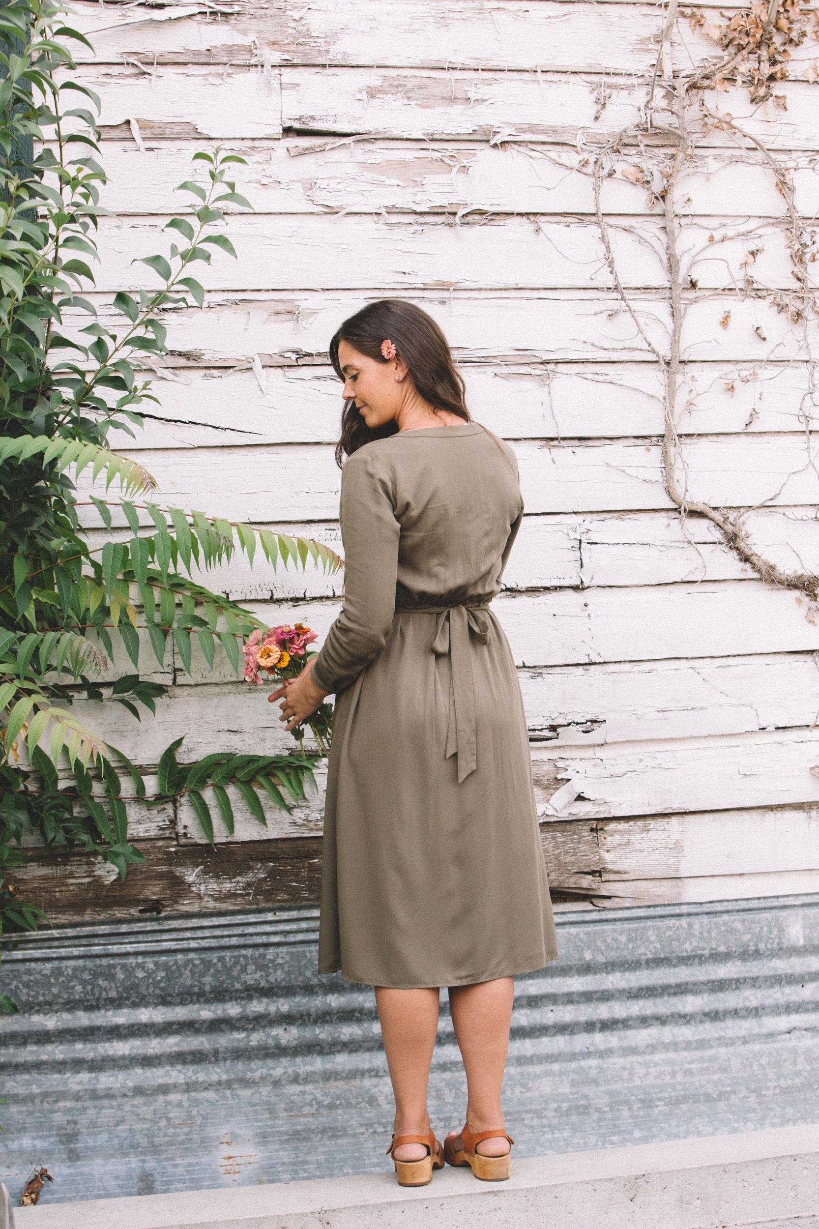 Vera Dress in Olive Product Image