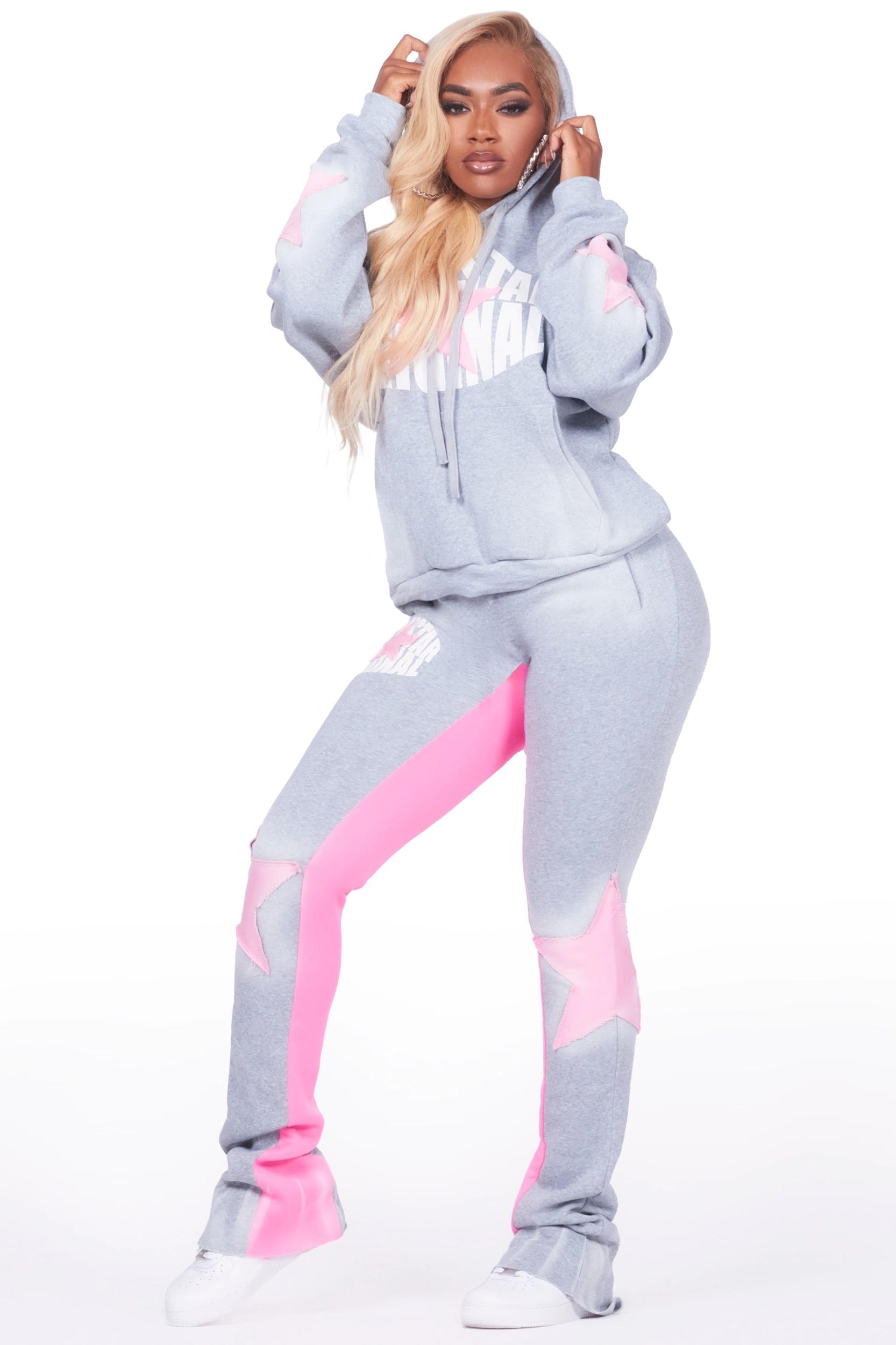 Kaliyah Heather Grey Super Stacked Trackset Female Product Image