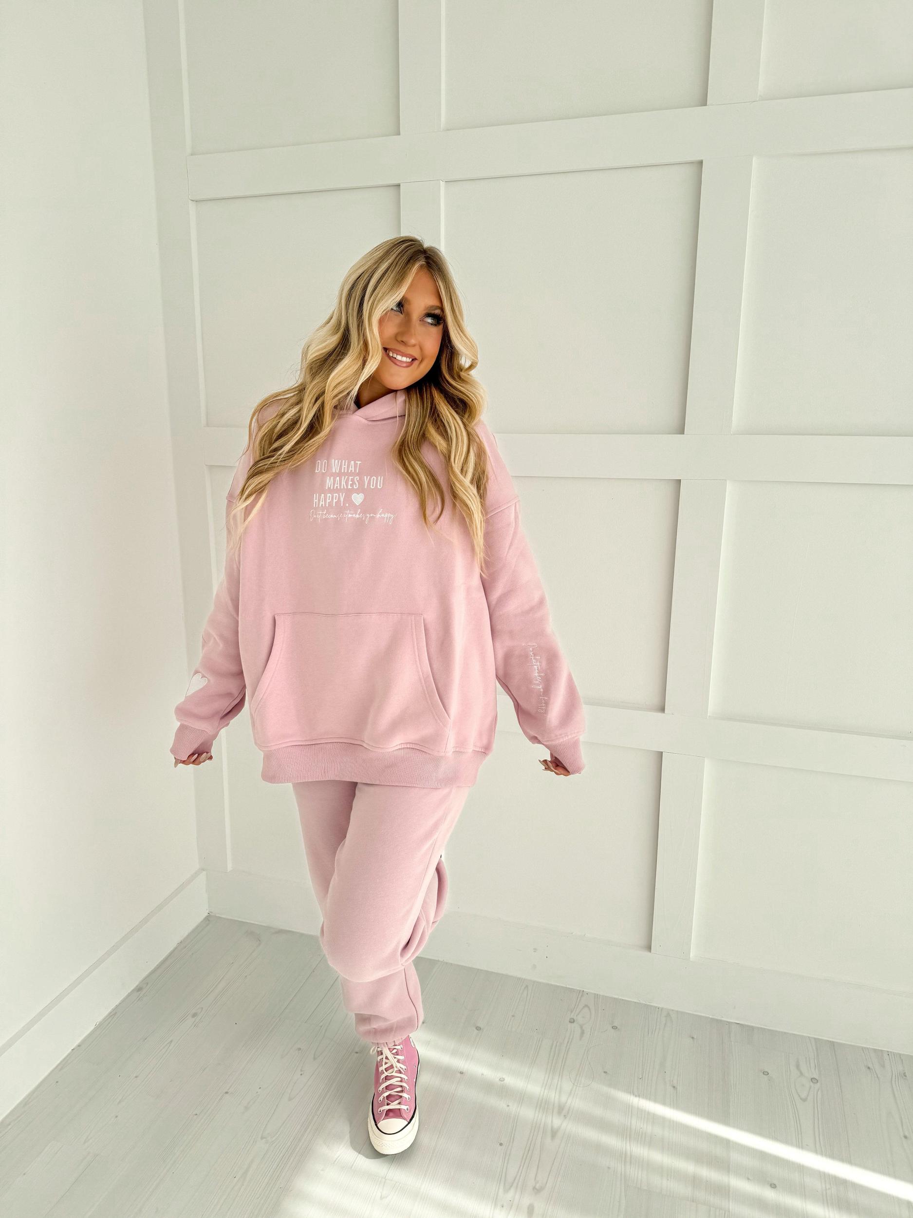 Mauve Mist Do What Makes You Happy Hoodie Product Image