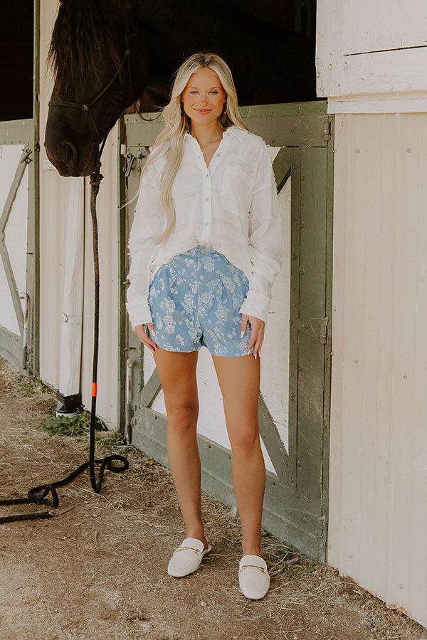 The Allison High Waist Floral Shorts Product Image