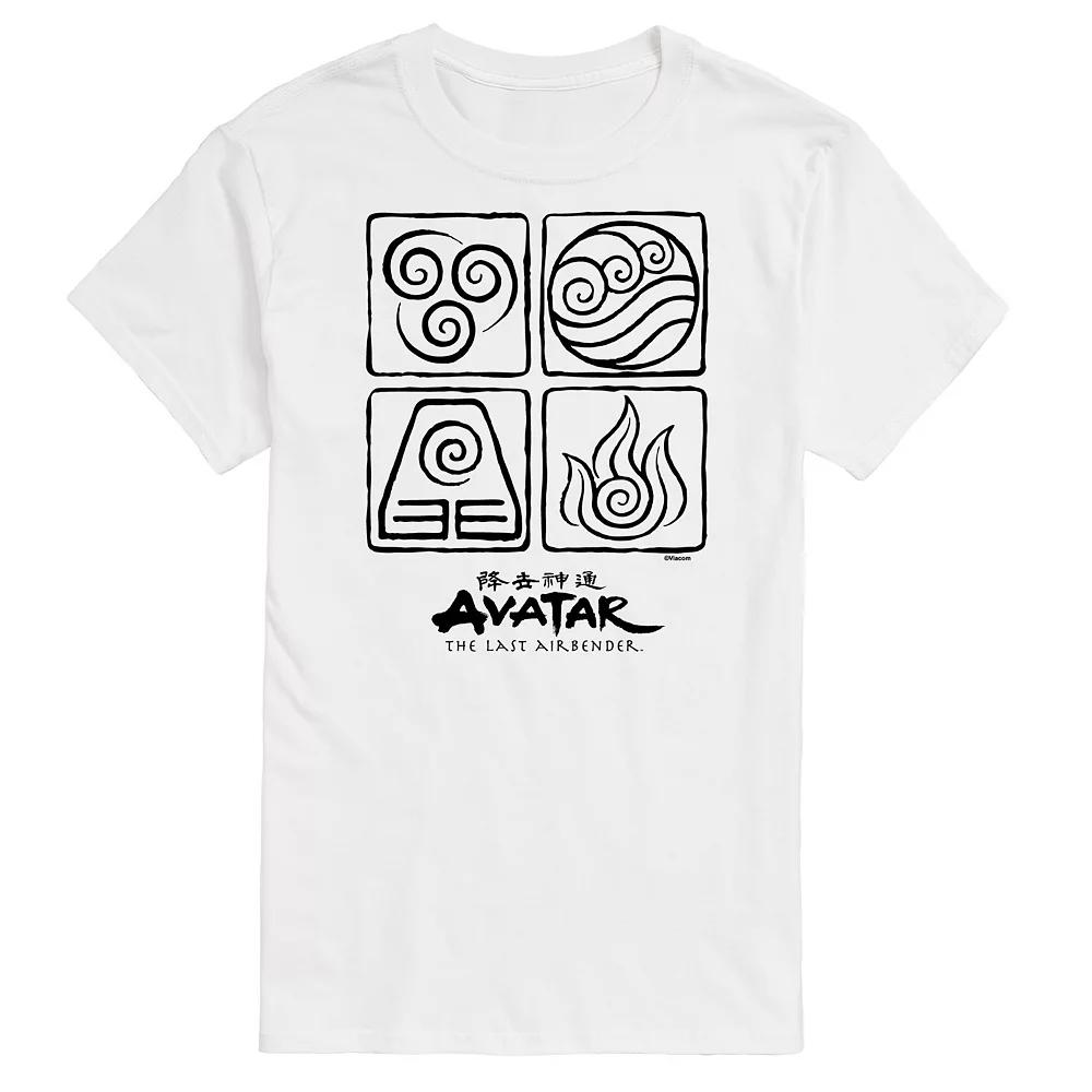 Big & Tall Avatar The Last Airbender Four Elements Graphic Tee, Men's,  Product Image