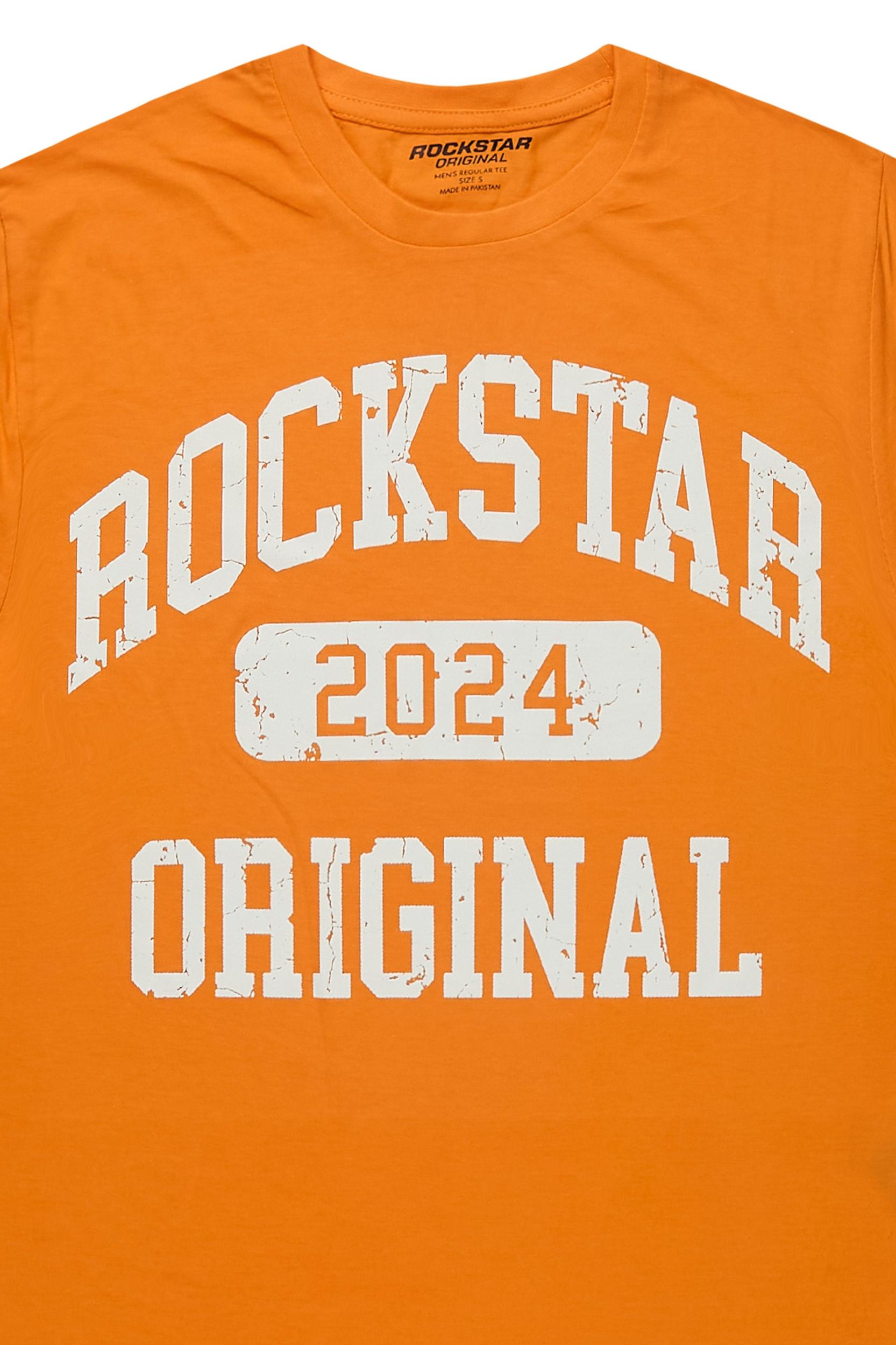 Myesha Orange Oversized T-Shirt Female Product Image