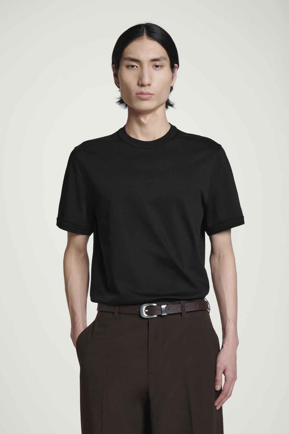REGULAR-FIT MERCERIZED-COTTON T-SHIRT Product Image