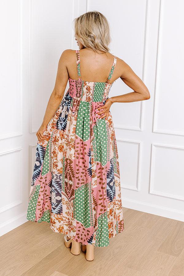 Cute As Can Be Color Block Maxi Dress Product Image