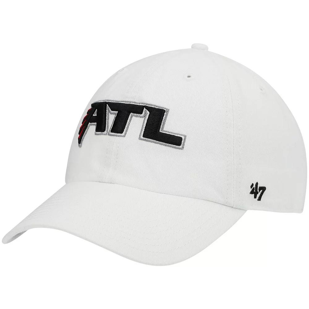 Men's '47 White Atlanta Falcons Clean Up Adjustable Hat Product Image