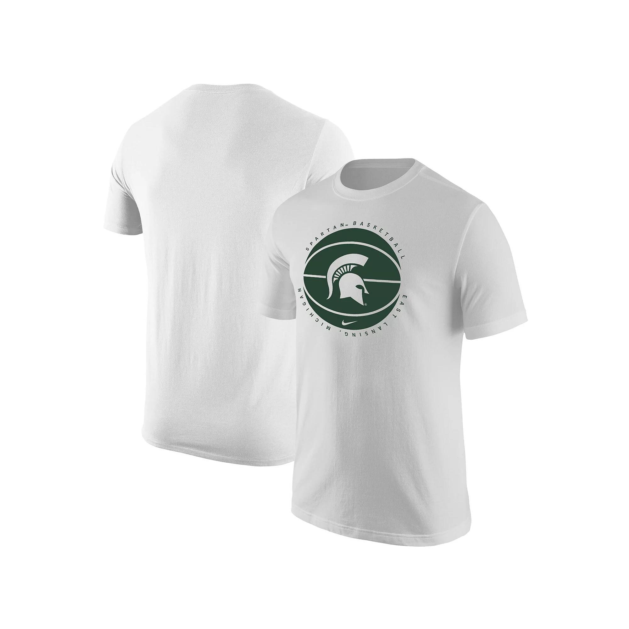 Men's Nike White Michigan State Spartans Basketball Logo T-Shirt, Size: 2XL Product Image