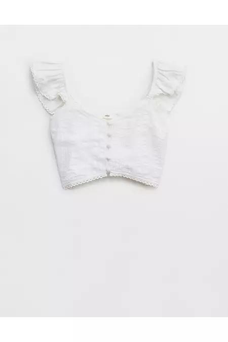 Aerie Cropped Seersucker Tank Top Women's Product Image