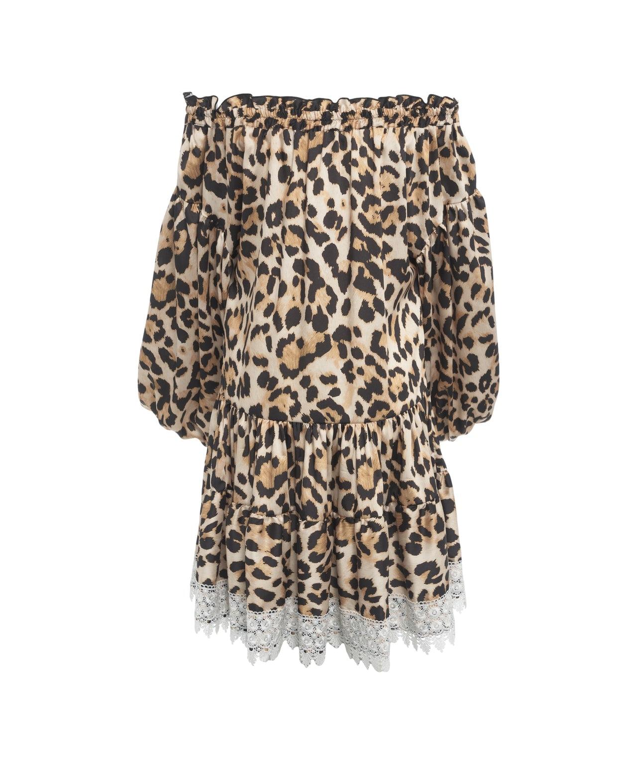 Mini dress with lace detail Product Image