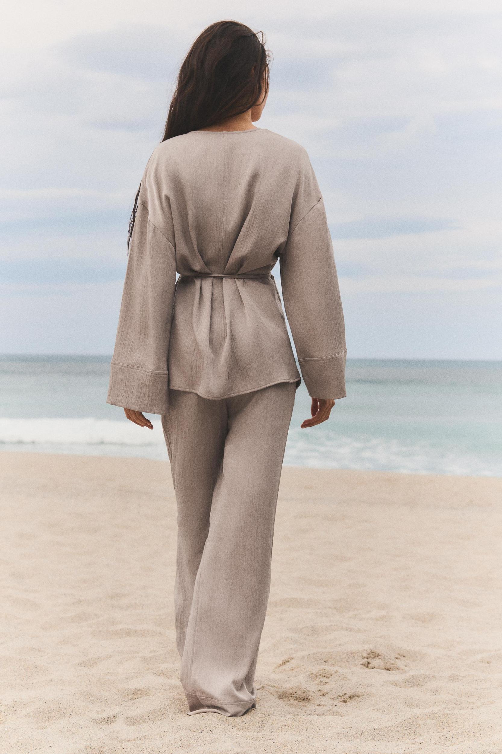 SATIN PAJAMA PANTS Product Image