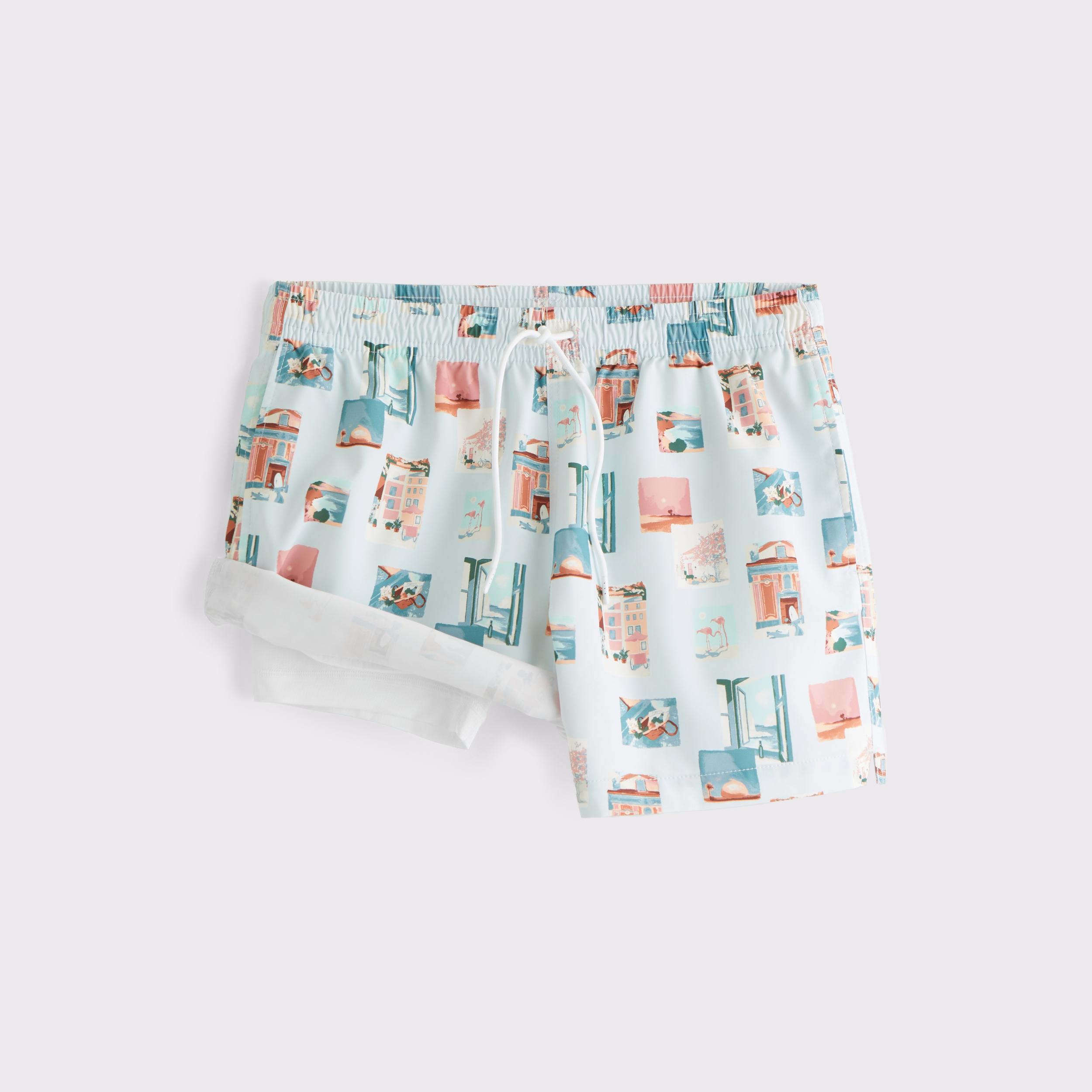 Pull-On Micro-Seersucker Swim Trunk Product Image