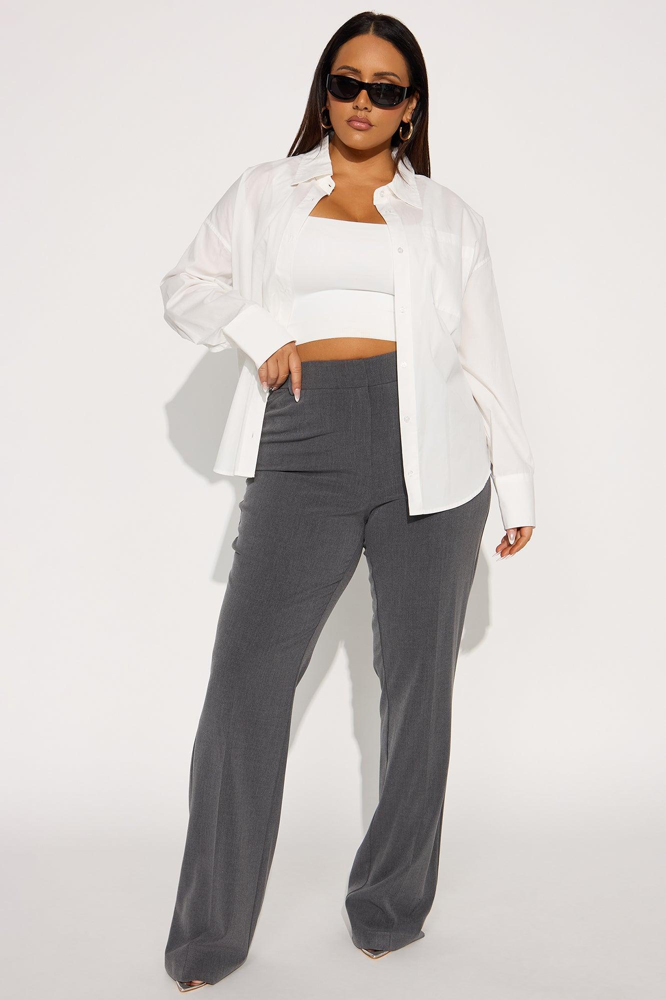 Tall Tasha Dressy High Rise Pants - Charcoal Female Product Image