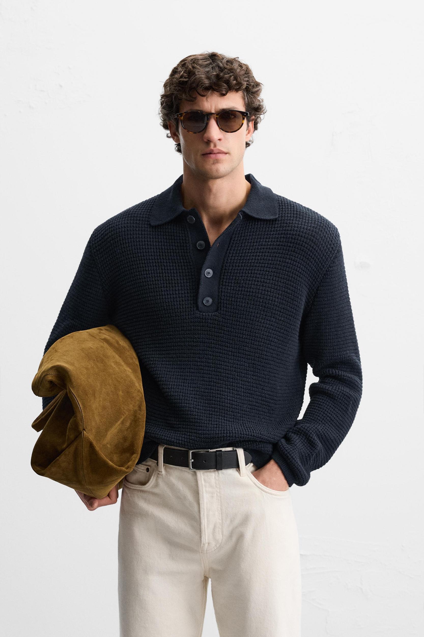 PURL KNIT POLO Product Image