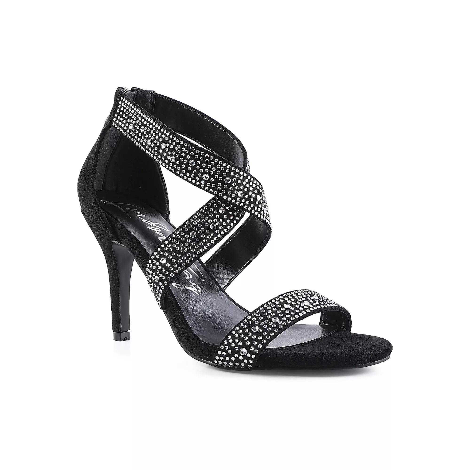 London Rag Queen Bee Women's Rhinestone High Heel Dress Sandals, Size: 6 Product Image