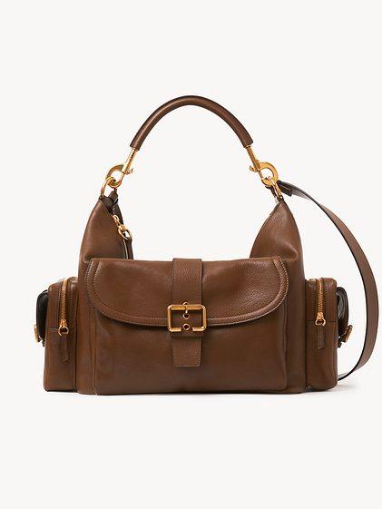 Large Camera bag in shiny leather Product Image