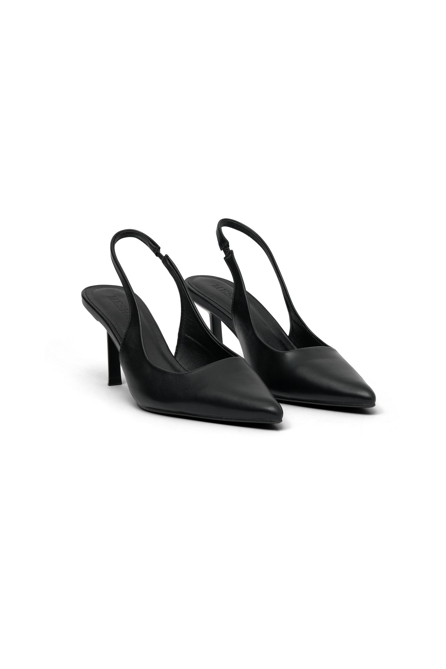 Dasha Sling Back Heels - Black Product Image