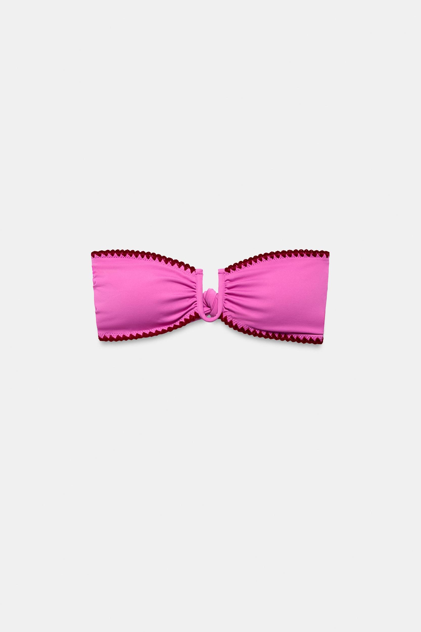 SEAMED BANDEAU BIKINI TOP Product Image