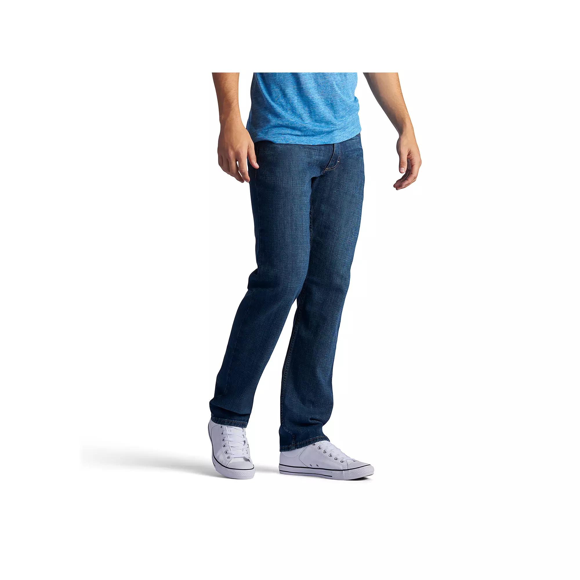 Mens Lee Regular-Fit Stretch Straight-Leg Jeans Product Image