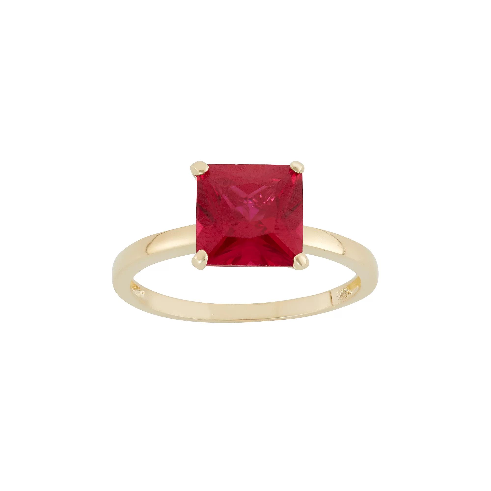 Designs by Gioelli Lab-Created Ruby 10k Gold Ring, Women's,  Product Image