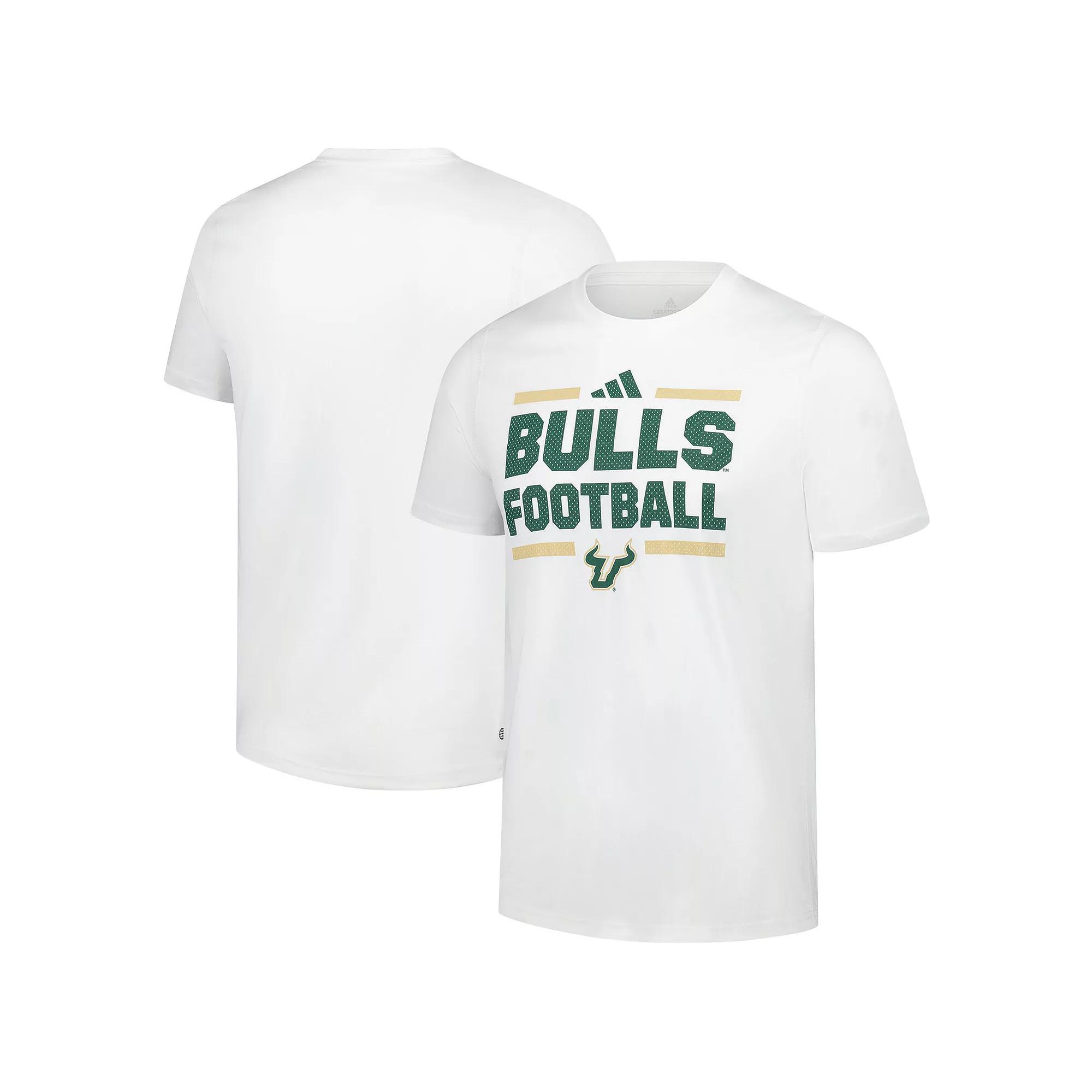 Men's adidas White South Florida Bulls Football T-Shirt,  Product Image