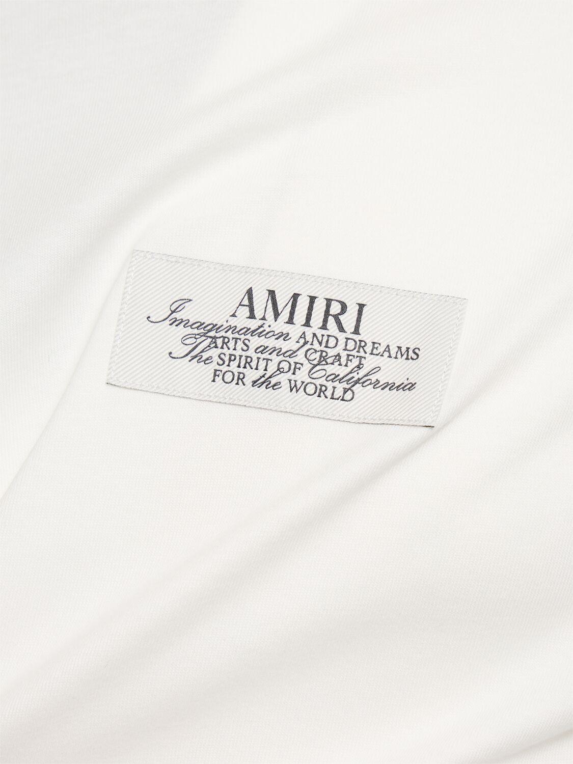 AMIRI Black Crewneck T-shirt With Logo Lettering On Front And Rear Product Image