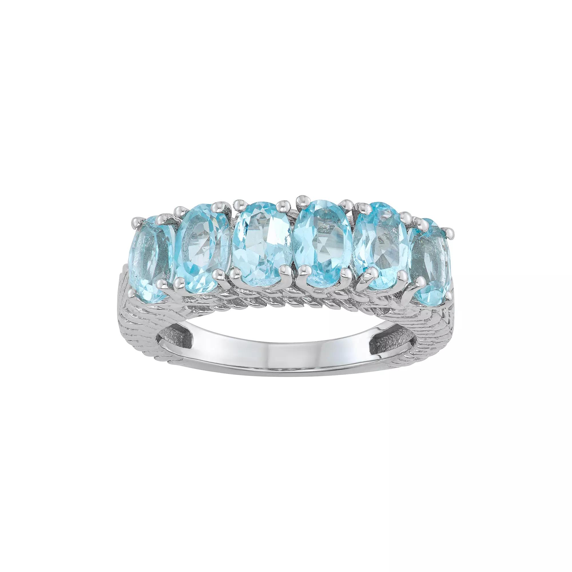 Jewelexcess Sterling Silver 2.80 C.T.W. Gemstone Ring, Women's, Blue Topaz Product Image