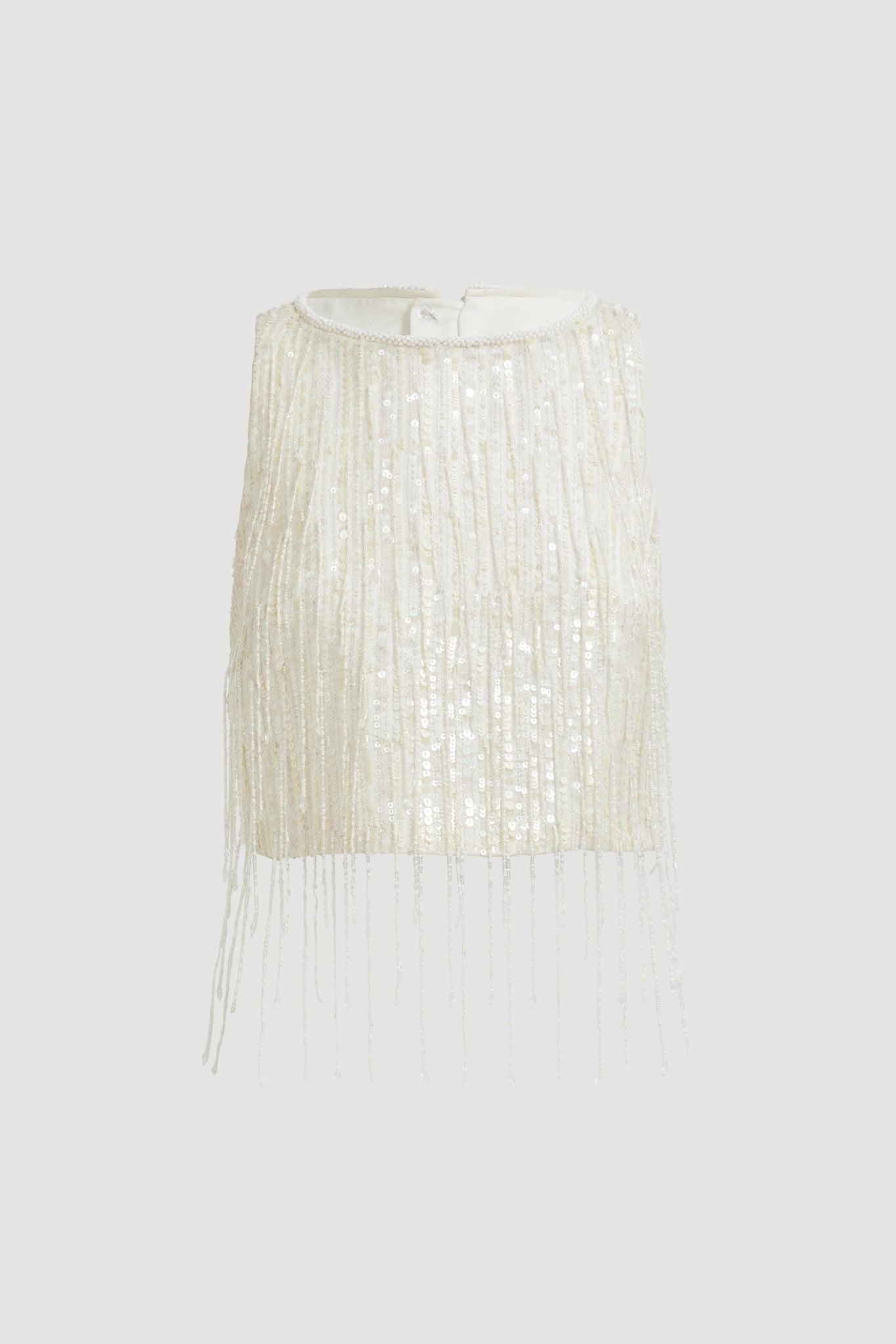Aire Sequin Top-IVORY / 4 Product Image
