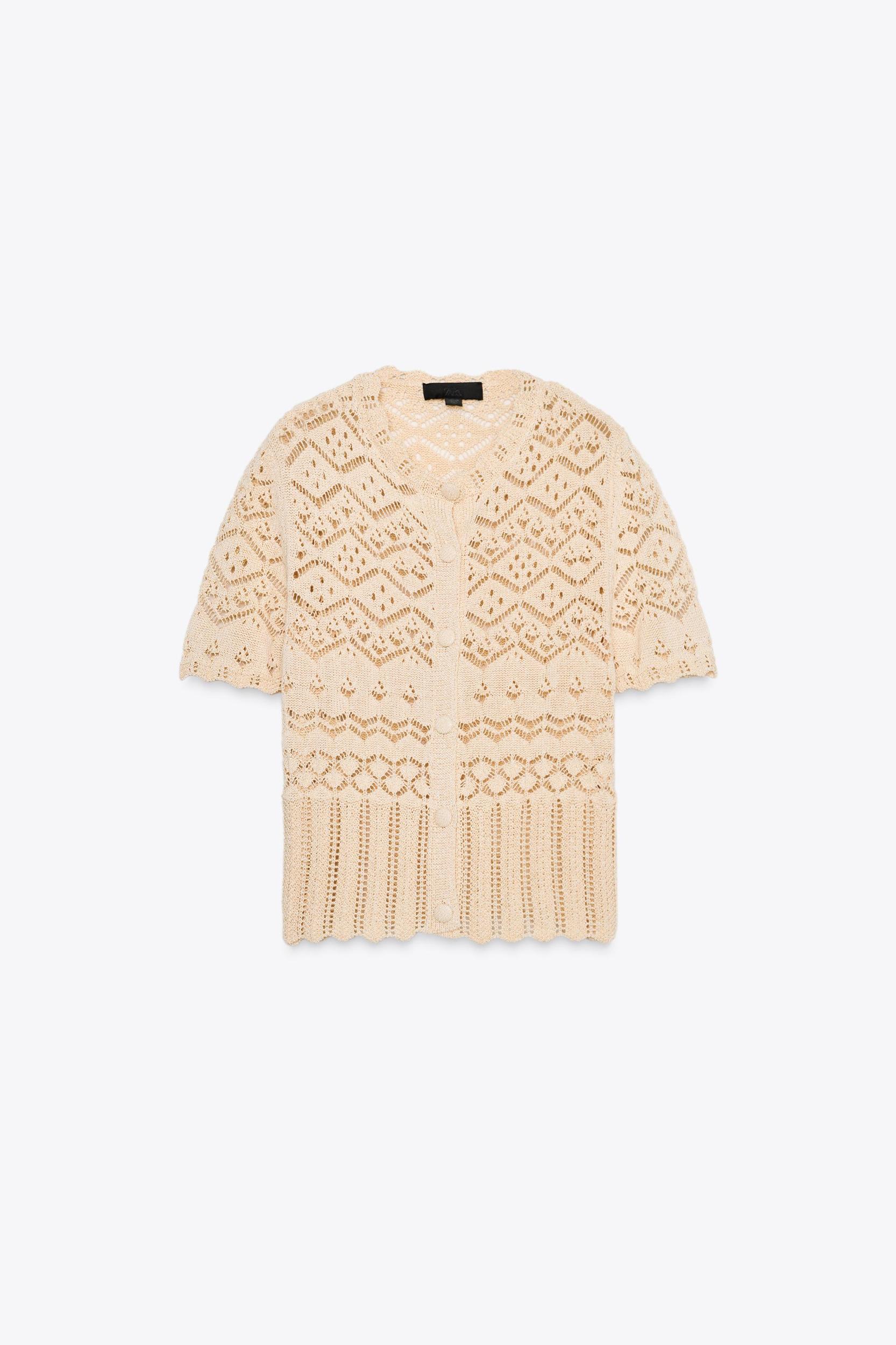 POINTELLE KNIT CARDIGAN Product Image