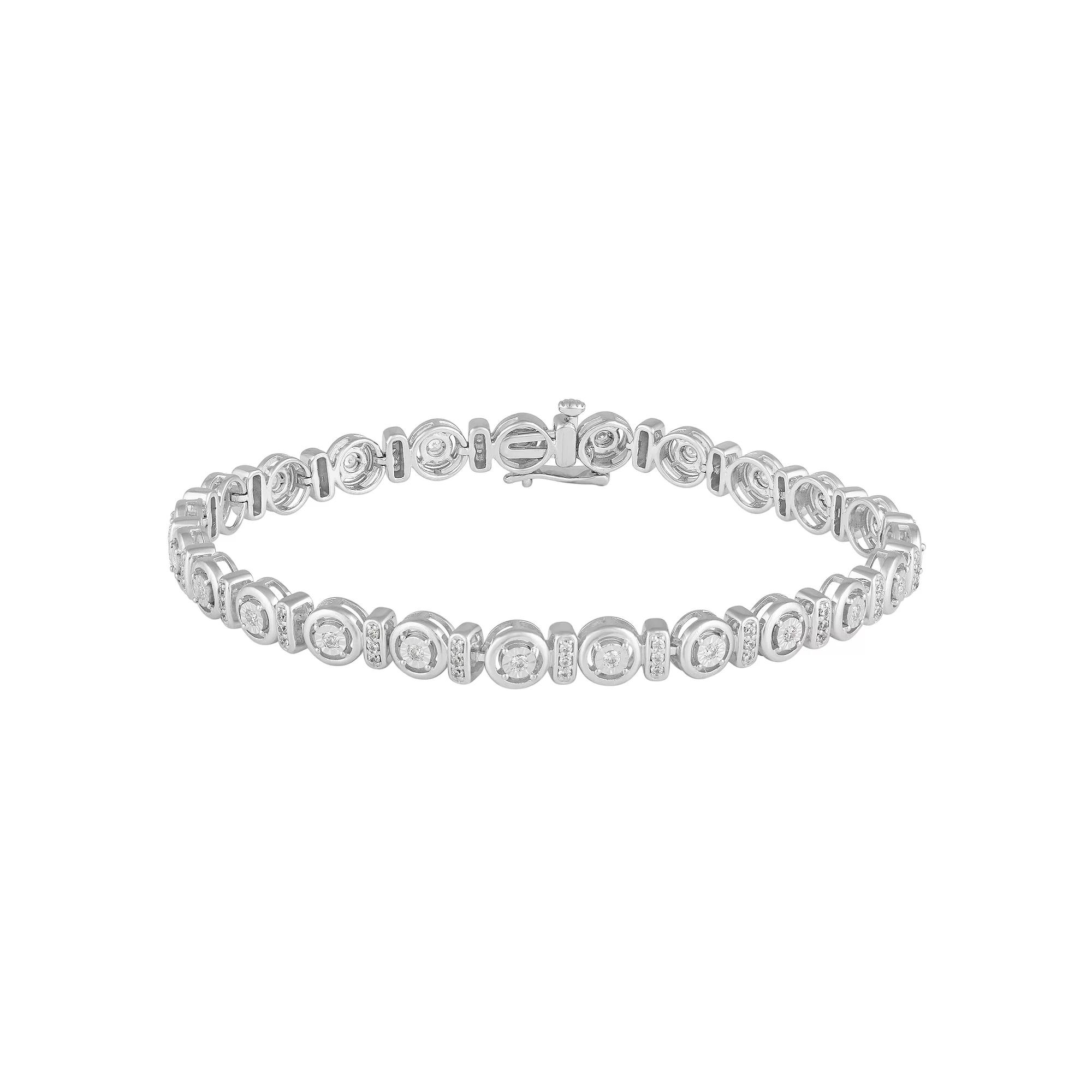 Royal Aura Sterling Silver 3/4 Carat T.W. Diamond Bracelet, Women's, Size: 7" Product Image