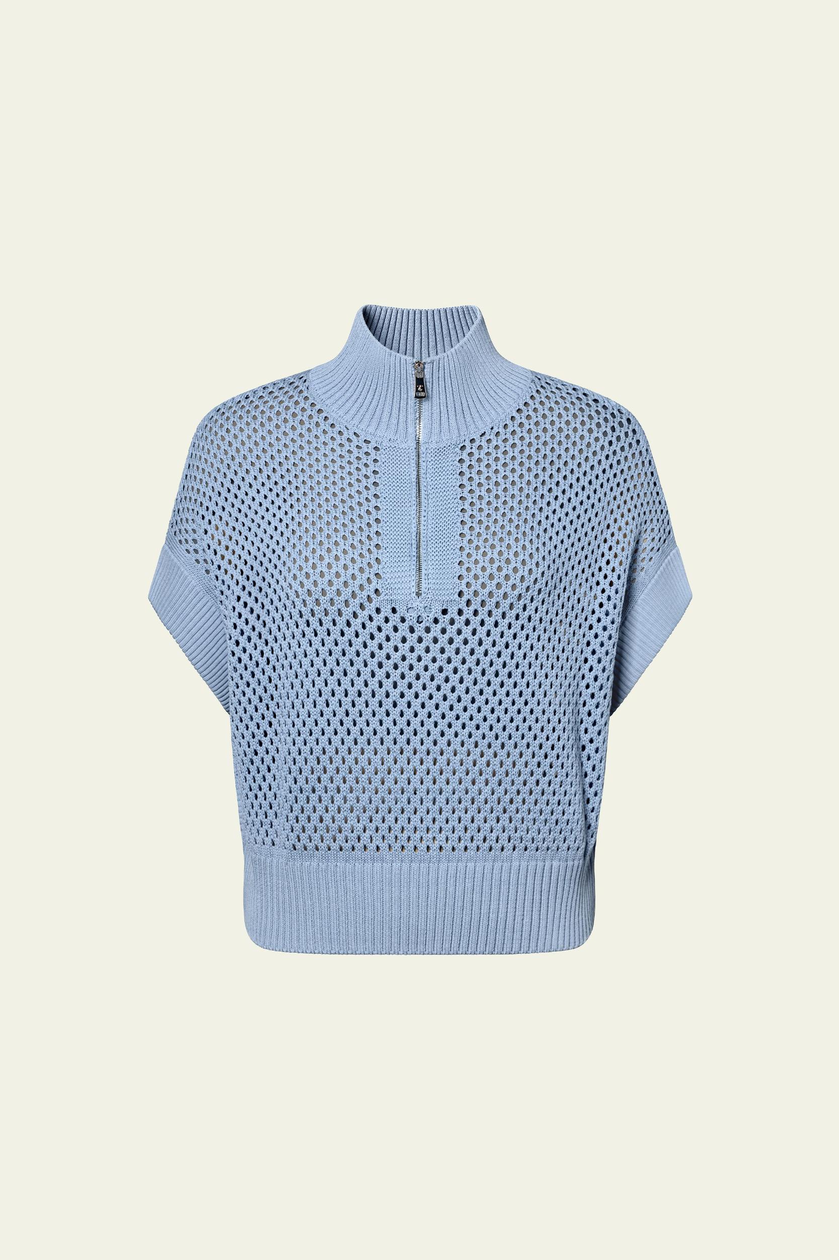 Toscana Pointelle Knit Half-Zip Sweater Product Image