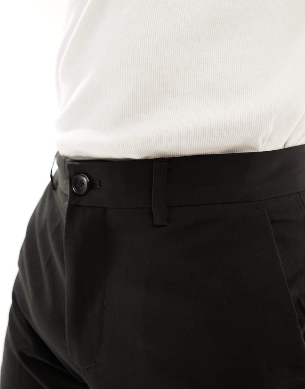 Only & Sons slim fit suit pants in black Product Image