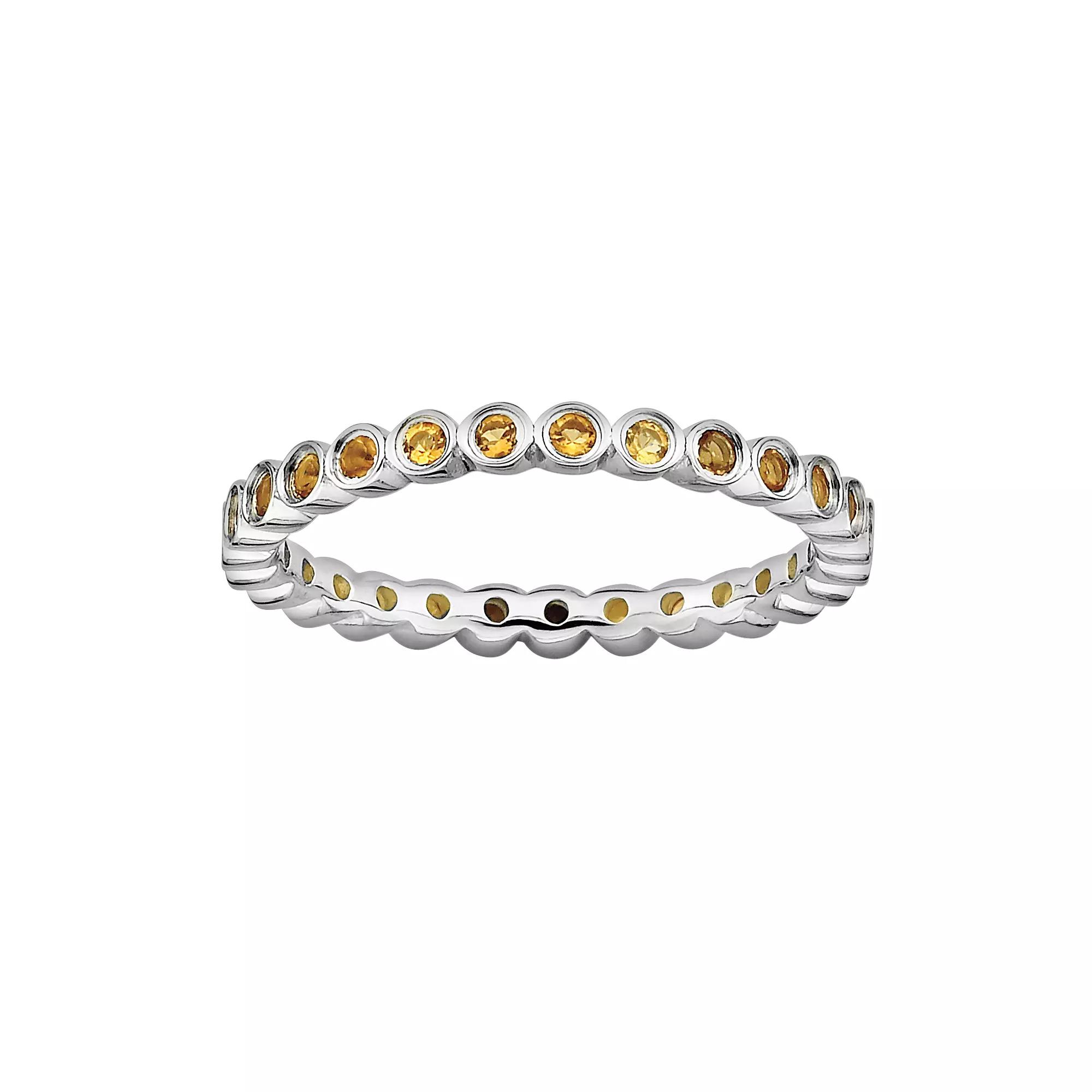 Stacks & Stones Sterling Silver Citrine Stack Ring, Women's,  Product Image