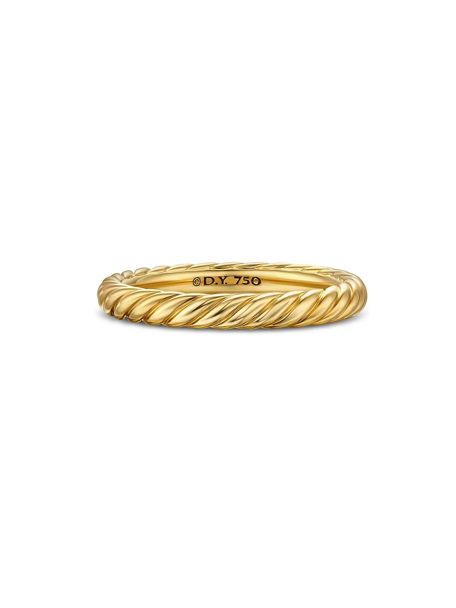 Womens Cable Band Ring in 18K Yellow Gold, 2.8MM Product Image