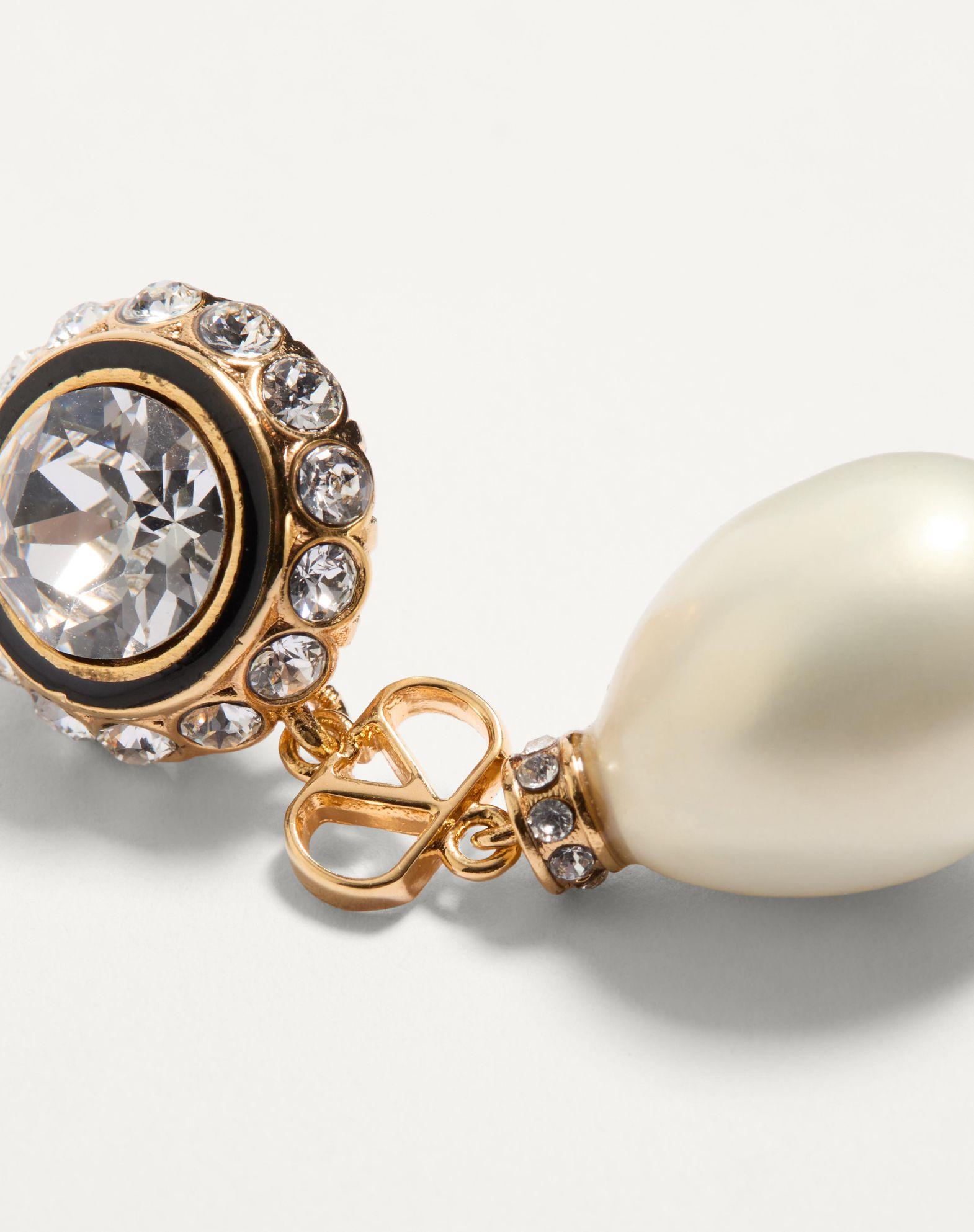 Vlogo Signature Earrings In Metal, Enamel, Pearls And Crystals Product Image