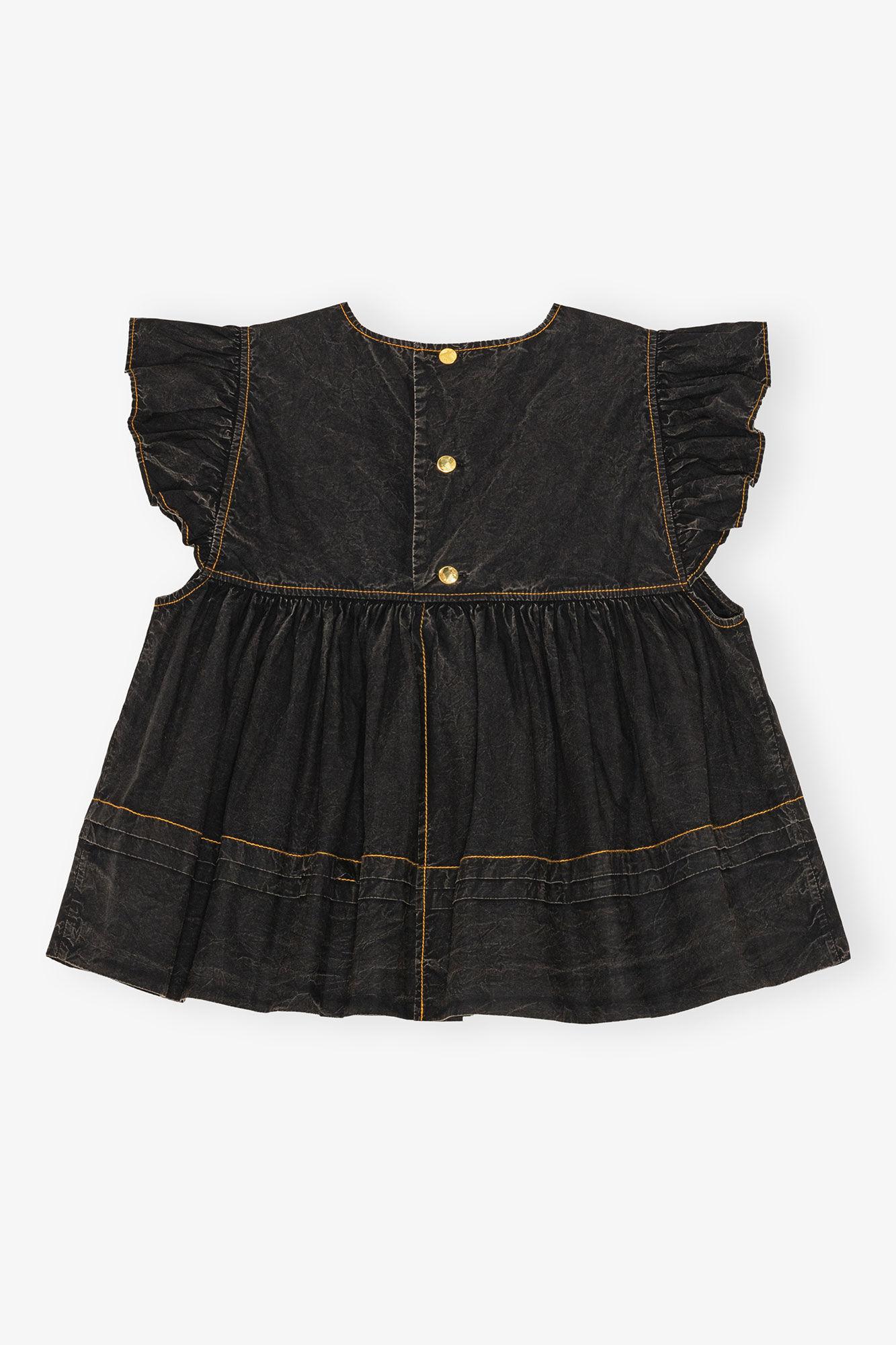 Black Washed Cotton Top Product Image