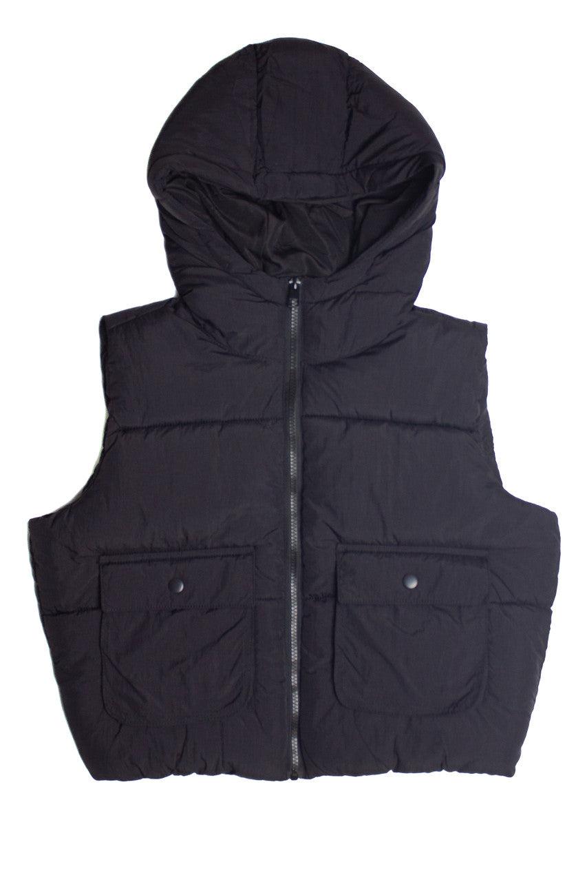 Hooded Utility Puffer Vest Product Image