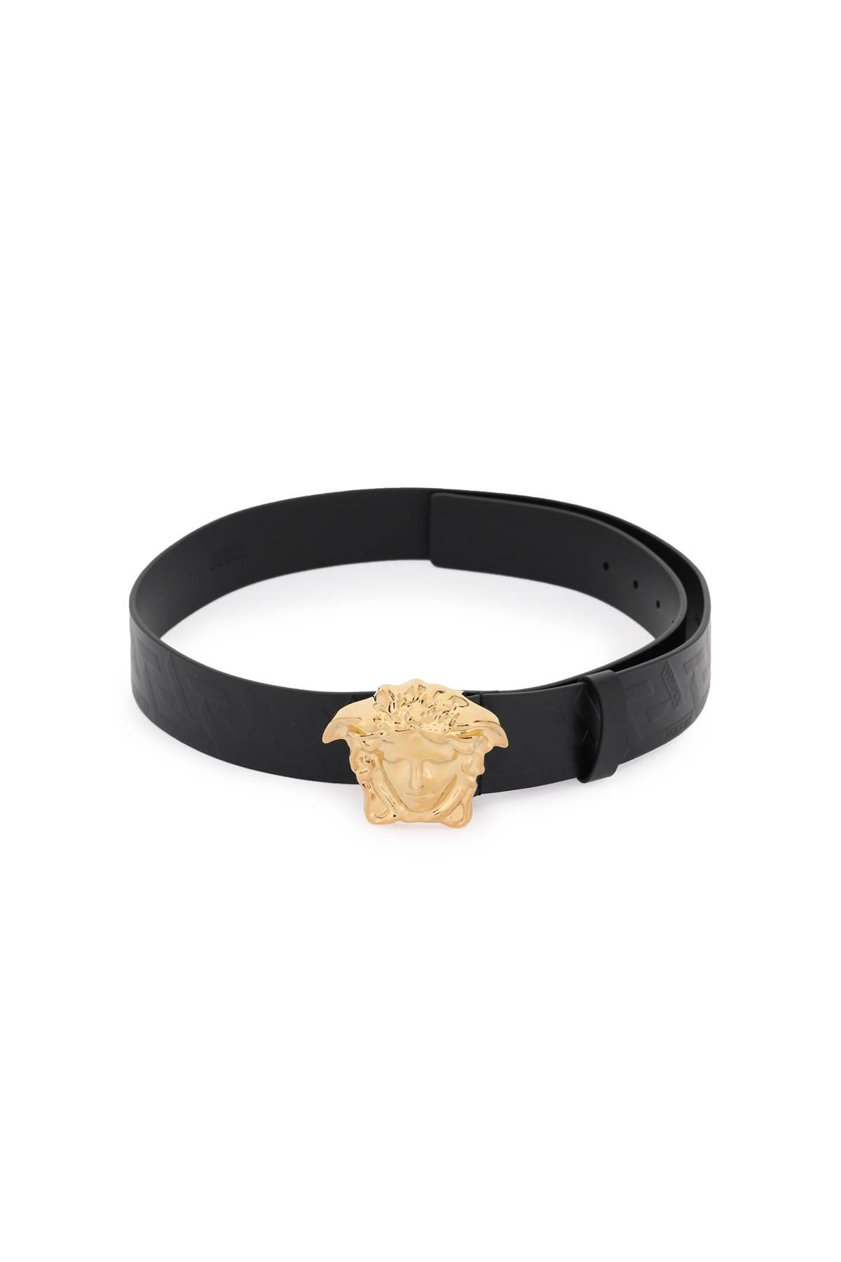 VERSACE La Medusa Leather Belt Man Belt Black Size 39.5 Calfskin Product Image
