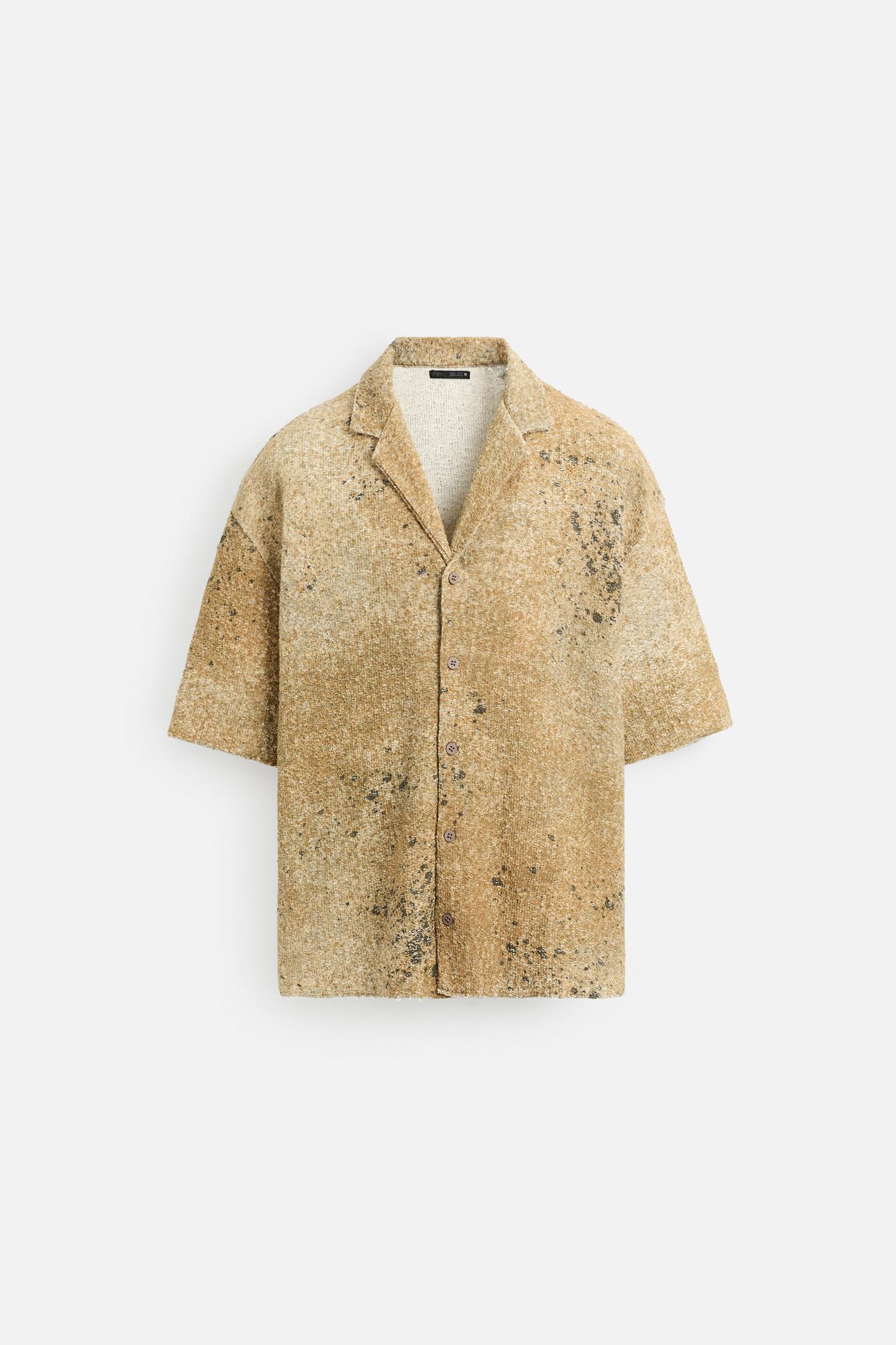 ABSTRACT PRINT KNIT SHIRT Product Image