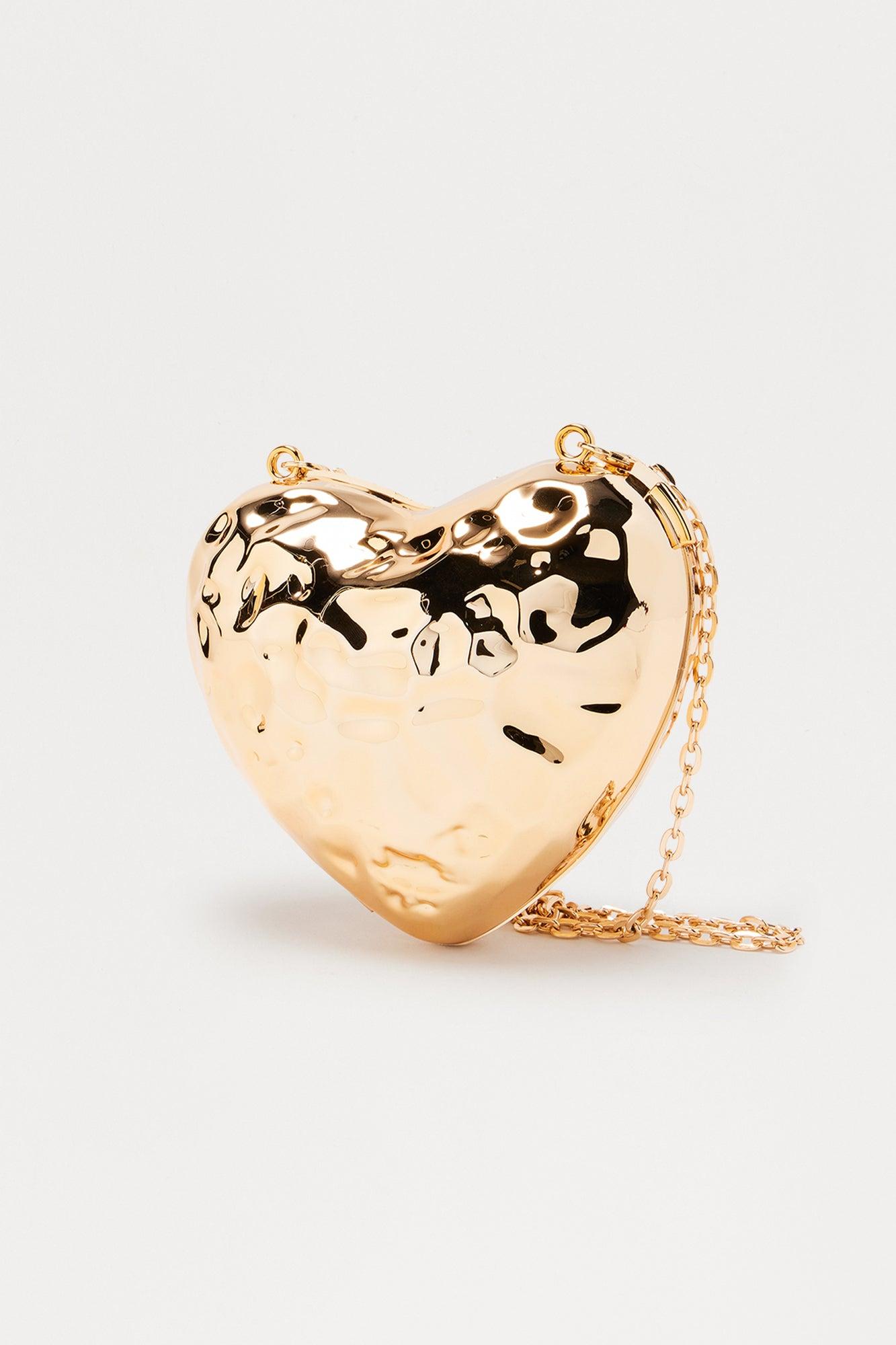 Keep My Heart Safe Crossbody Bag - Gold Product Image