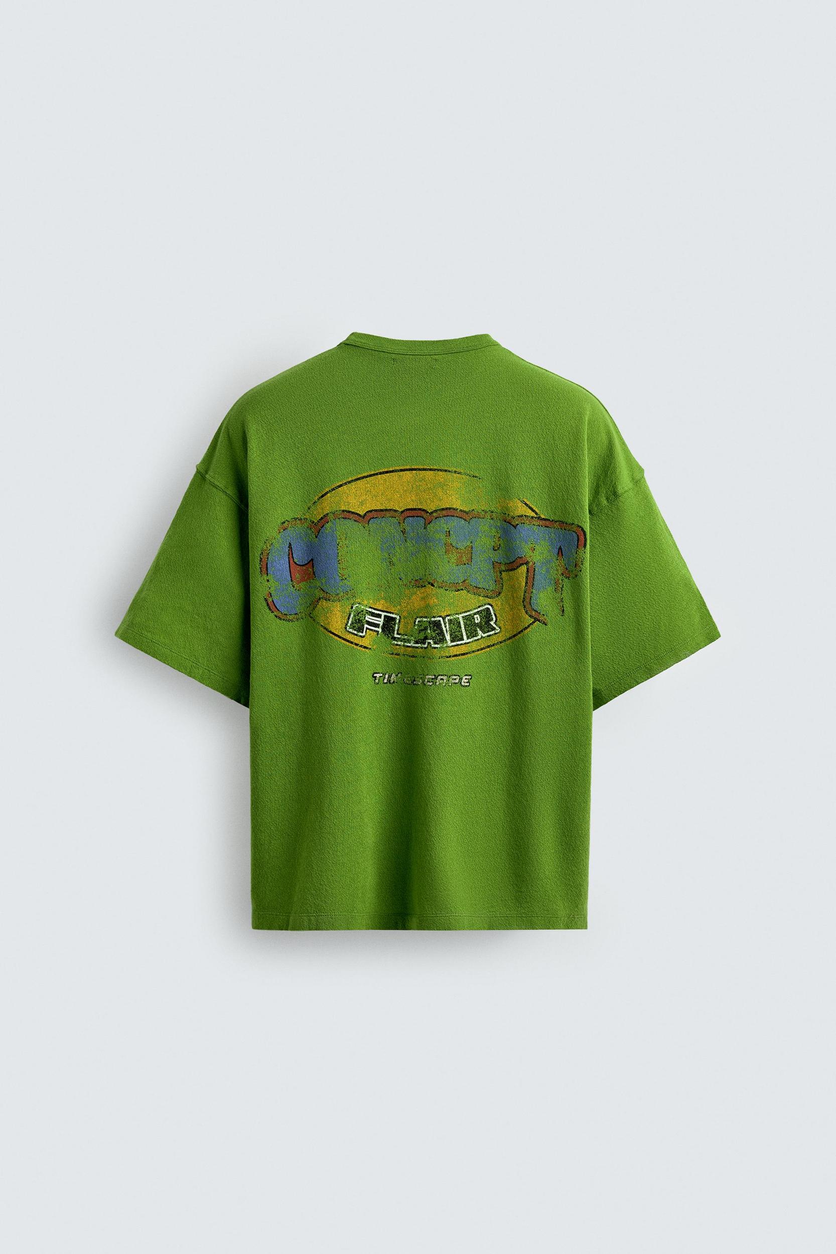 RELAXED FIT WASHED PRINT T-SHIRT Product Image