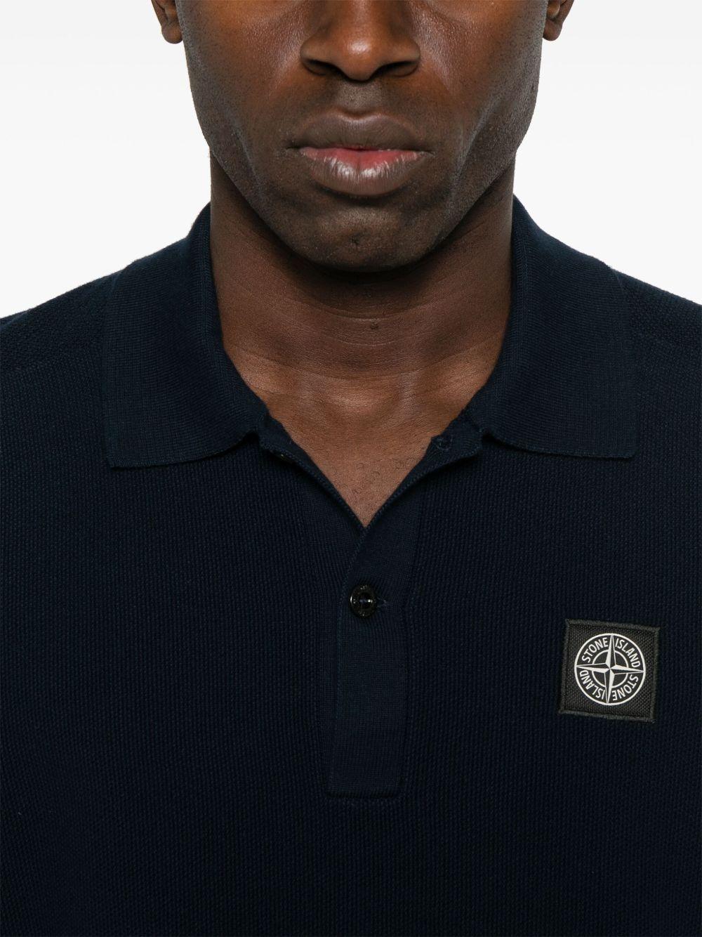 waffle-knit polo shirt Product Image